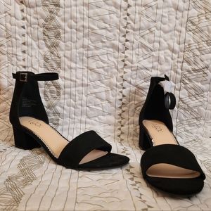 Black block heels